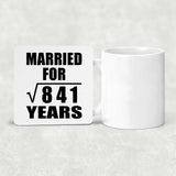 29th Anniversary Married For Square Root of 841 Years - Drink Coaster