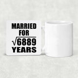83rd Anniversary Married For Square Root of 6889 Years - Drink Coaster