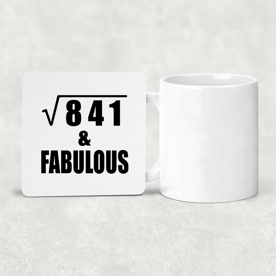 29th Birthday Square Root of 841 & Fabulous - Drink Coaster