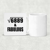 83rd Birthday Square Root of 6889 & Fabulous - Drink Coaster