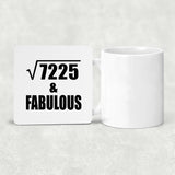 85th Birthday Square Root of 7225 & Fabulous - Drink Coaster