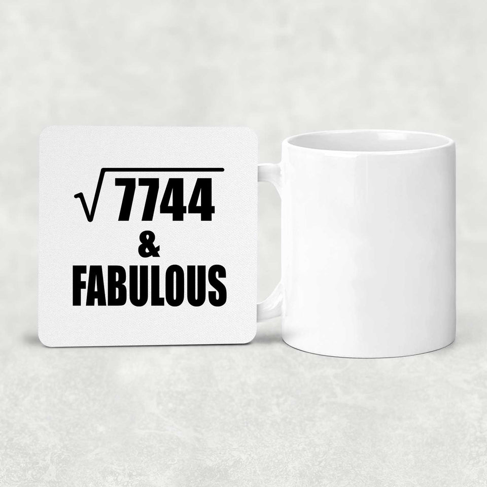 88th Birthday Square Root of 7744 & Fabulous - Drink Coaster