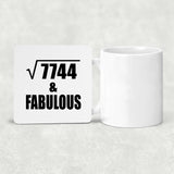 88th Birthday Square Root of 7744 & Fabulous - Drink Coaster