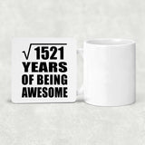 39th Birthday Square Root of 1521 Years of Being Awesome - Drink Coaster