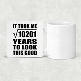 101st Birthday Took Square Root of 10201 Years To Look Good - Drink Coaster