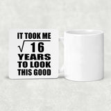 4th Birthday Took Square Root of 16 Years To Look Good - Drink Coaster