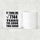 88th Birthday Took Square Root of 7744 Years To Look Good - Drink Coaster