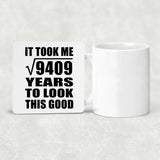 97th Birthday Took Square Root of 9409 Years To Look Good - Drink Coaster