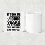 100th Birthday Took Square Root of 10000 Years To Awesome - Drink Coaster