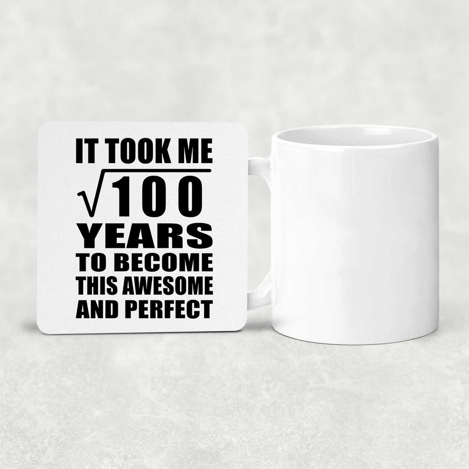 10th Birthday Took Square Root of 100 Years To Awesome - Drink Coaster