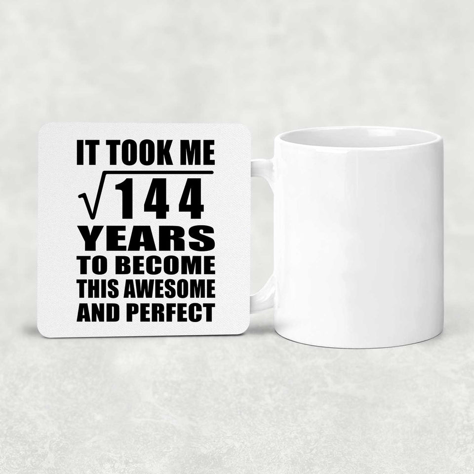 12th Birthday Took Square Root of 144 Years To Awesome - Drink Coaster
