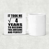 2nd Birthday Took Square Root of 4 Years To Awesome - Drink Coaster