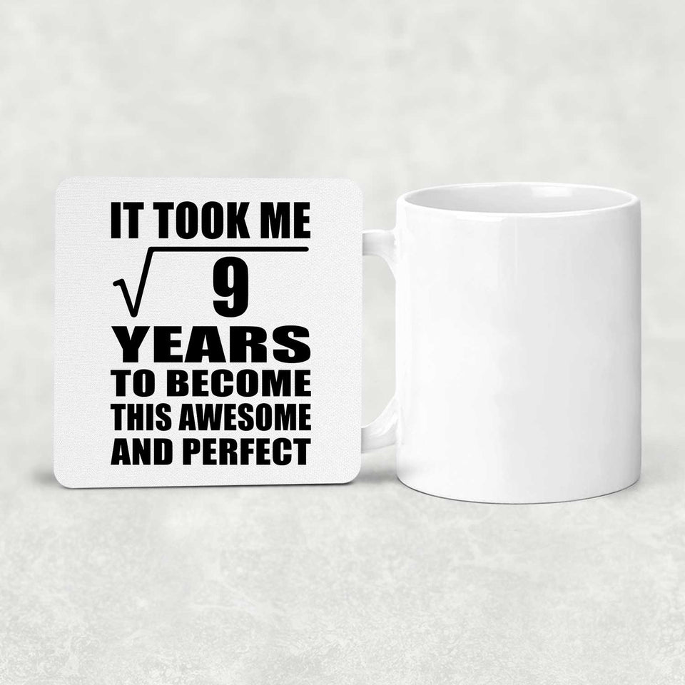 3rd Birthday Took Square Root of 9 Years To Awesome - Drink Coaster