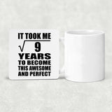 3rd Birthday Took Square Root of 9 Years To Awesome - Drink Coaster