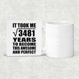 59th Birthday Took Square Root of 3481 Years To Awesome - Drink Coaster