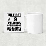 3rd Birthday Square Root of 9 Years of Childhood - Drink Coaster