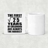 5th Birthday Square Root of 25 Years of Childhood - Drink Coaster