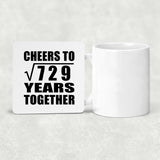 27th Anniversary Cheers To Square Root of 729 Years Together - Drink Coaster