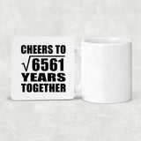 81st Anniversary Cheers To Square Root of 6561 Years Together - Drink Coaster