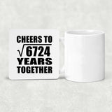 82nd Anniversary Cheers To Square Root of 6724 Years Together - Drink Coaster