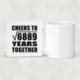 83rd Anniversary Cheers To Square Root of 6889 Years Together - Drink Coaster