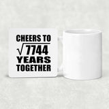 88th Anniversary Cheers To Square Root of 7744 Years Together - Drink Coaster