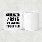 96th Anniversary Cheers To Square Root of 9216 Years Together - Drink Coaster