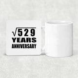 23rd Anniversary Square Root of 529 Years Anniversary - Drink Coaster