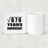 26th Anniversary Square Root of 676 Years Anniversary - Drink Coaster