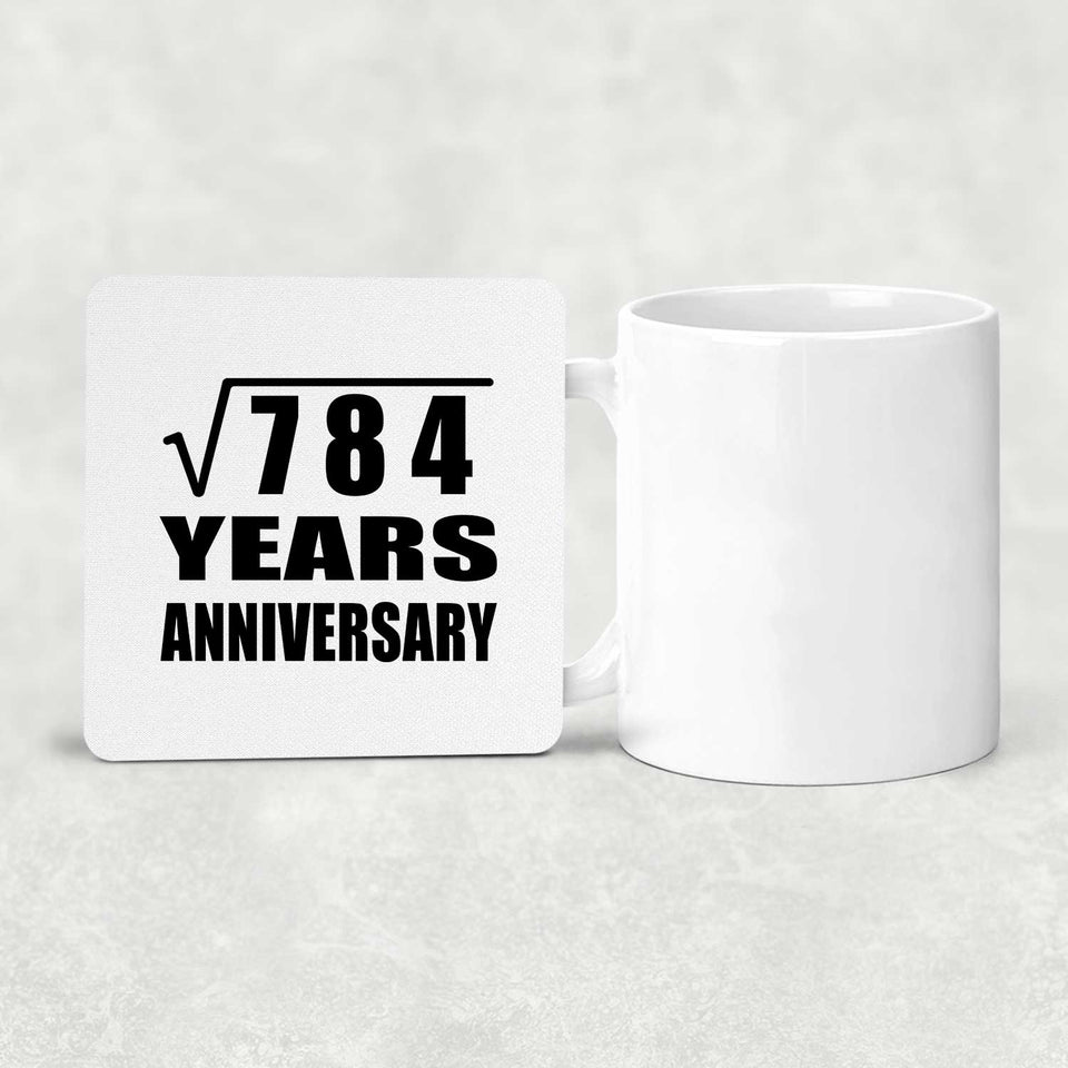 28th Anniversary Square Root of 784 Years Anniversary - Drink Coaster