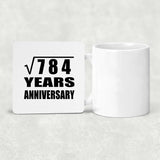 28th Anniversary Square Root of 784 Years Anniversary - Drink Coaster