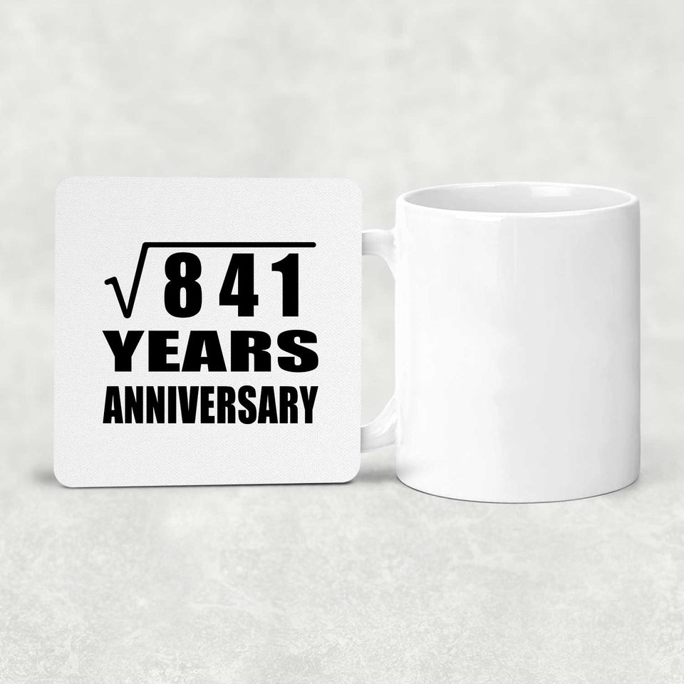 29th Anniversary Square Root of 841 Years Anniversary - Drink Coaster