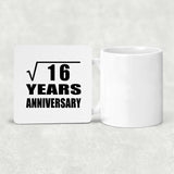 4th Anniversary Square Root of 16 Years Anniversary - Drink Coaster