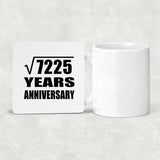 85th Anniversary Square Root of 7225 Years Anniversary - Drink Coaster