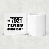 89th Anniversary Square Root of 7921 Years Anniversary - Drink Coaster