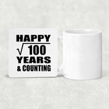 Happy 10th Anniversary Square Root of 100 Years & Counting - Drink Coaster