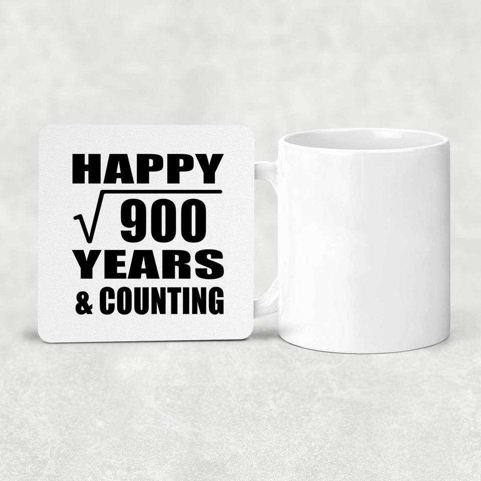 Happy 30th Anniversary Square Root of 900 Years & Counting - Drink Coaster