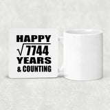 Happy 88th Anniversary Square Root of 7744 Years & Counting - Drink Coaster