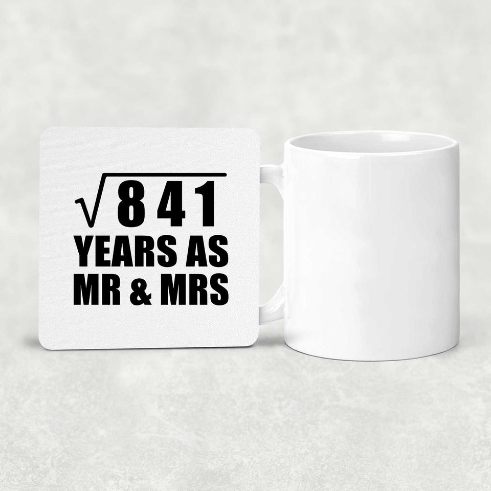 29th Anniversary Square Root of 841 Years As Mr & Mrs - Drink Coaster