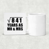 29th Anniversary Square Root of 841 Years As Mr & Mrs - Drink Coaster