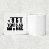 31st Anniversary Square Root of 961 Years As Mr & Mrs - Drink Coaster