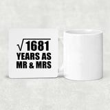 41st Anniversary Square Root of 1681 Years As Mr & Mrs - Drink Coaster