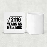 46th Anniversary Square Root of 2116 Years As Mr & Mrs - Drink Coaster