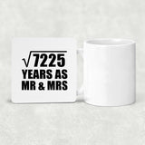 85th Anniversary Square Root of 7225 Years As Mr & Mrs - Drink Coaster