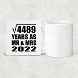 67th Anniversary Square Root of 4489 Years As Mr & Mrs 2022 - Drink Coaster