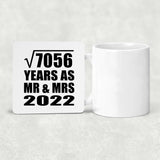 84th Anniversary Square Root of 7056 Years As Mr & Mrs 2022 - Drink Coaster