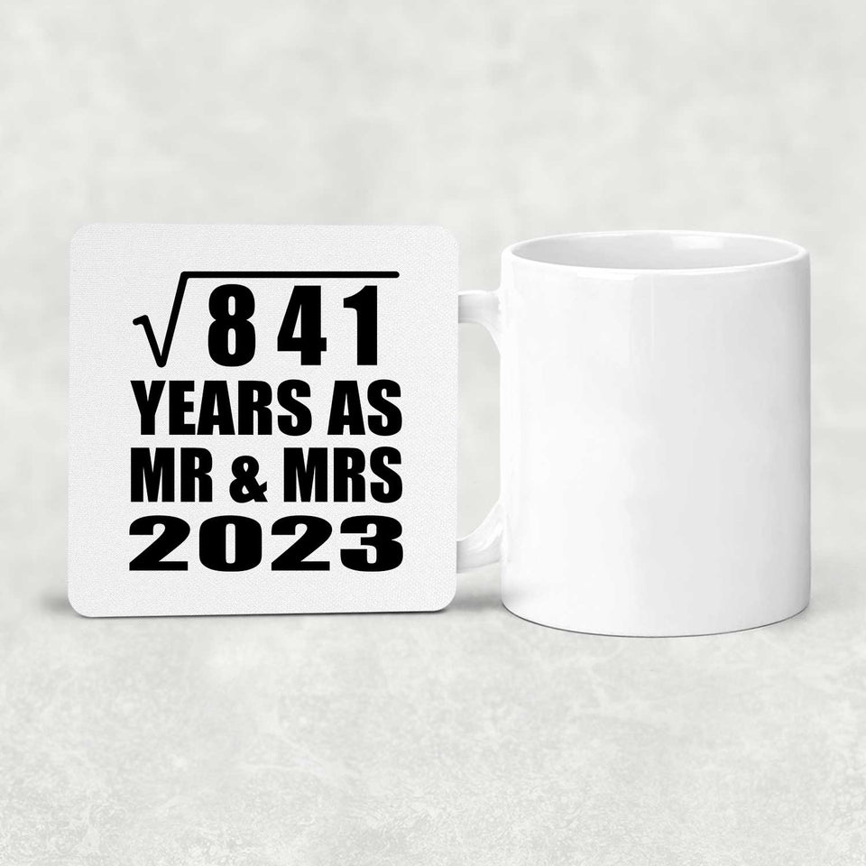 29th Anniversary Square Root of 841 Years As Mr & Mrs 2023 - Drink Coaster