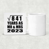 29th Anniversary Square Root of 841 Years As Mr & Mrs 2023 - Drink Coaster