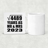 67th Anniversary Square Root of 4489 Years As Mr & Mrs 2023 - Drink Coaster