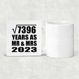86th Anniversary Square Root of 7396 Years As Mr & Mrs 2023 - Drink Coaster